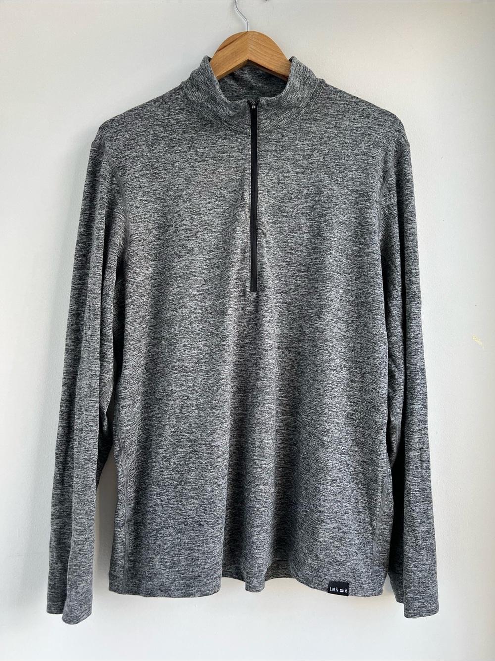 Lululemon Athletica Men's Heathered Grey Quarter-Zip Pullover Size L/XL